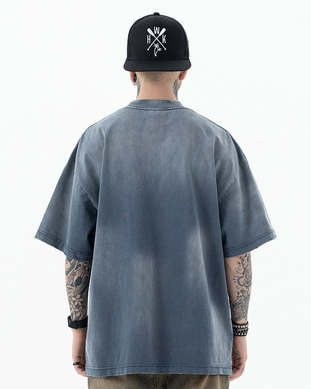 Distressed Gradient Vintage Short Sleeve T-shirt