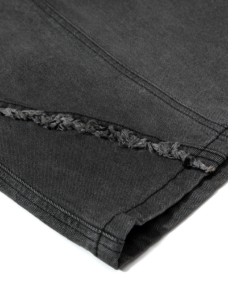 Patchwork Frayed Cargo Pants