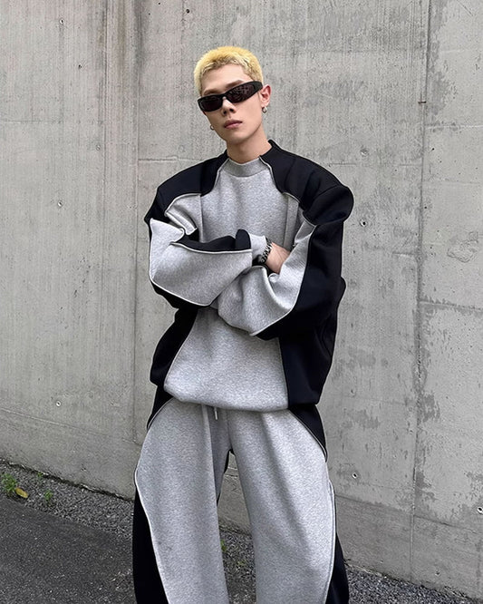 Colorblock Deconstructed Sweatshirt
