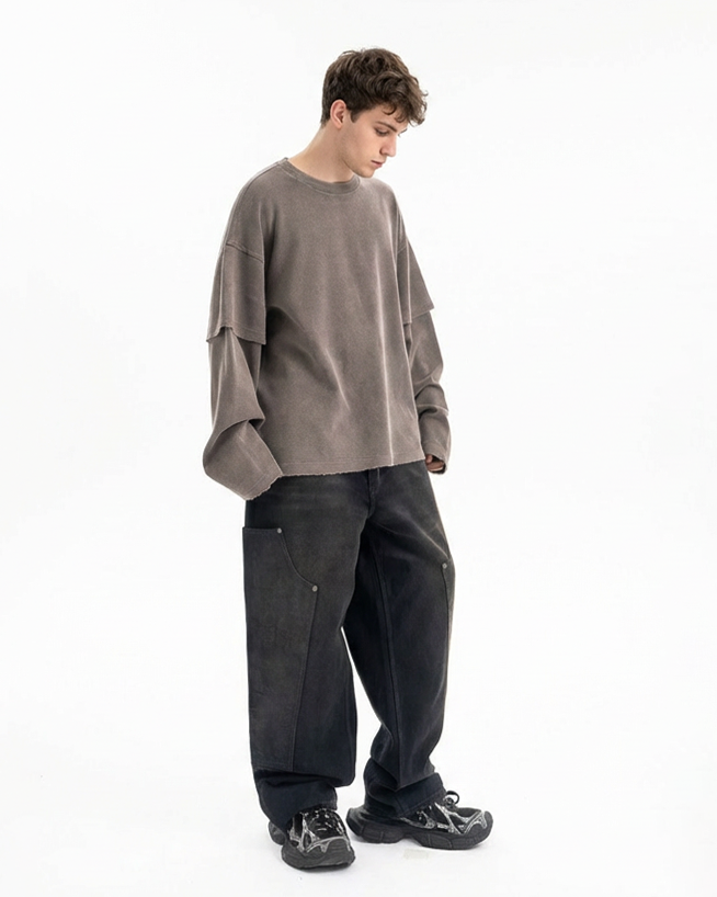 Waffle Layered Vintage Tee