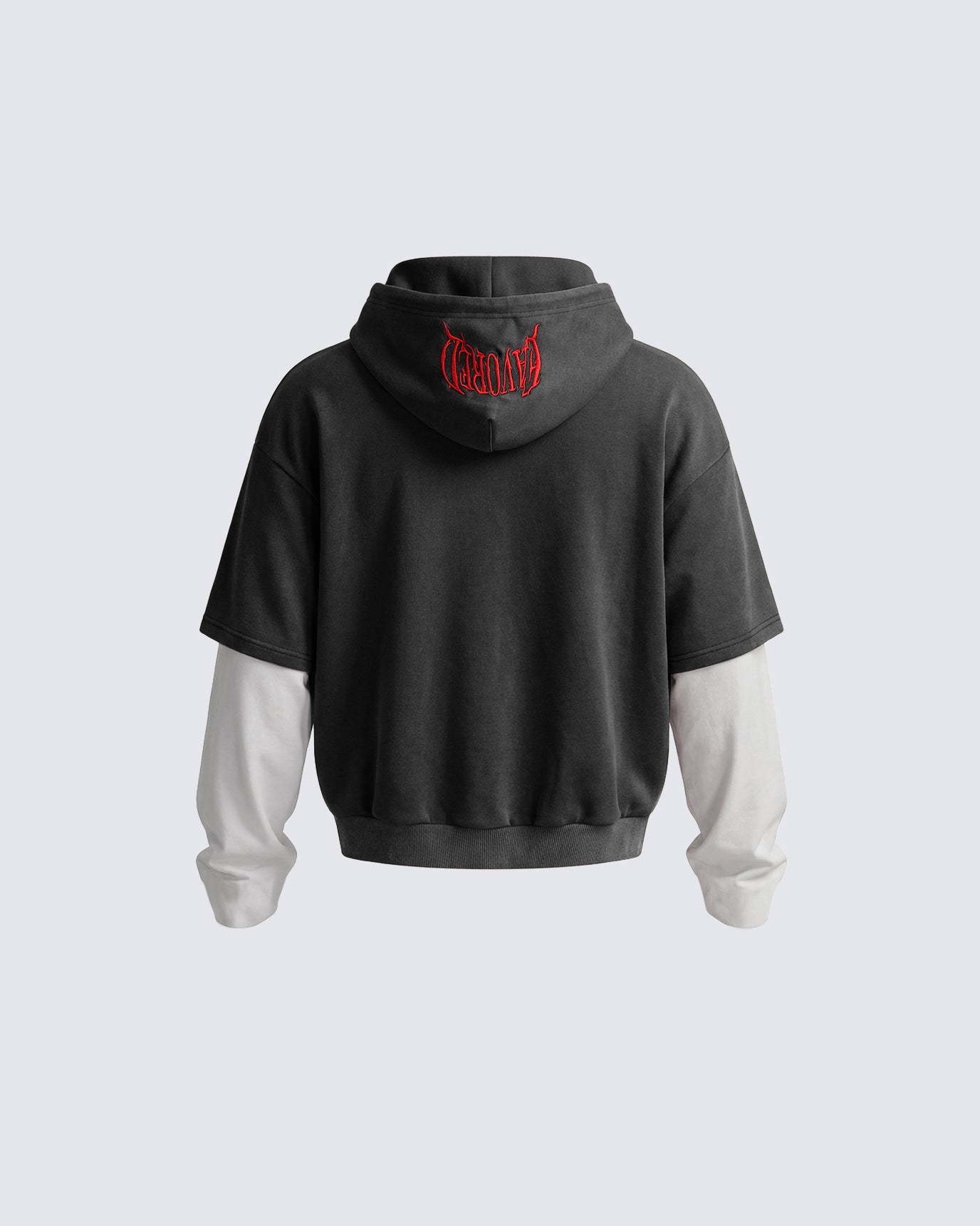 Layered Jersey Hoodie