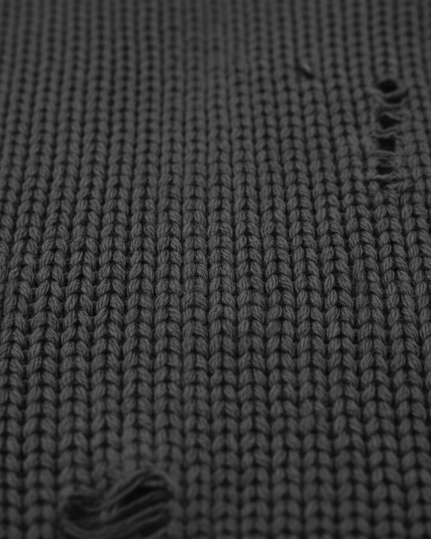 KIIKIO Destroyed Knitted Sweater Plush Coat