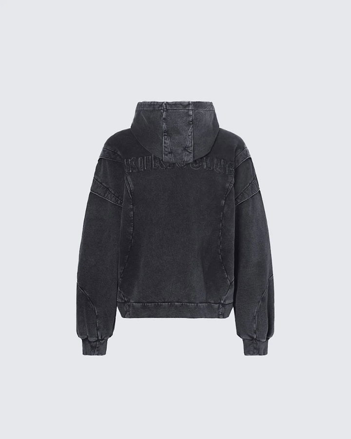 KIIKIOCLUB—Deconstructed Armor Zipper Hoodie