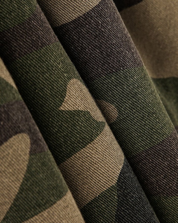 Camouflage Faux Fur Lined Hooded Jacket