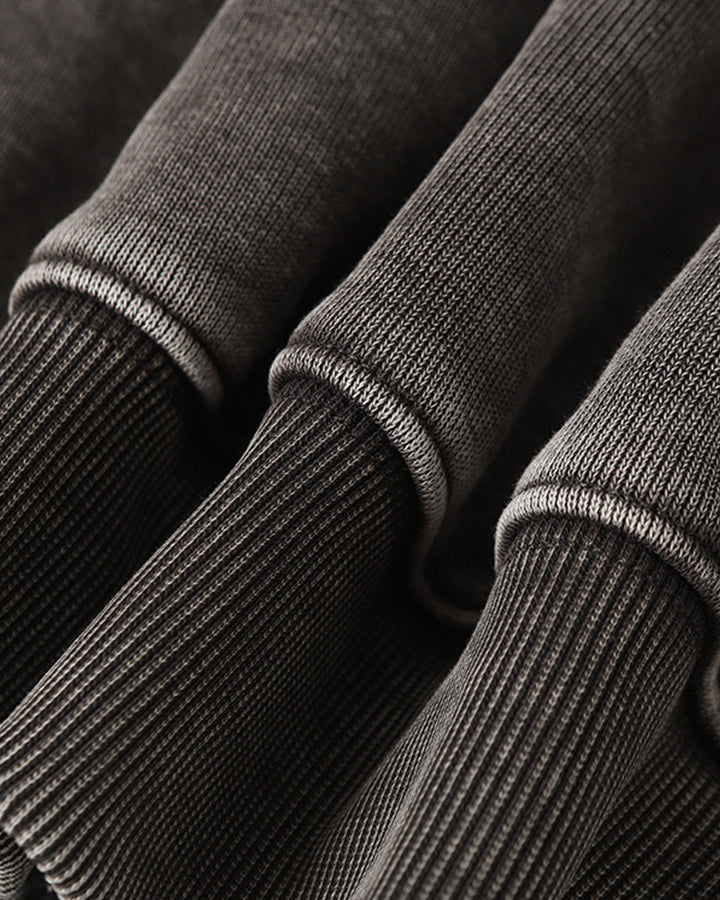 KIIKIO Washed Arc-Sleeve Hoodie