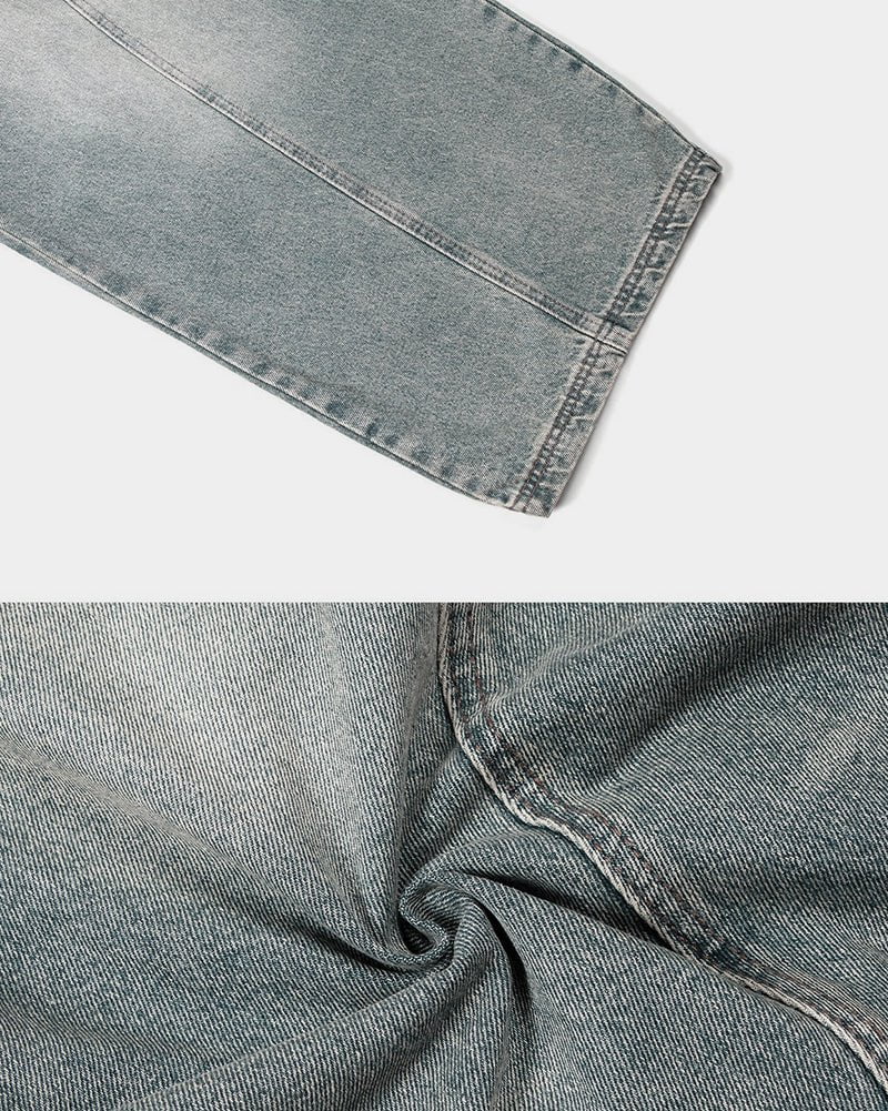 Blade Pants - Distressed Wide-Legged Denim