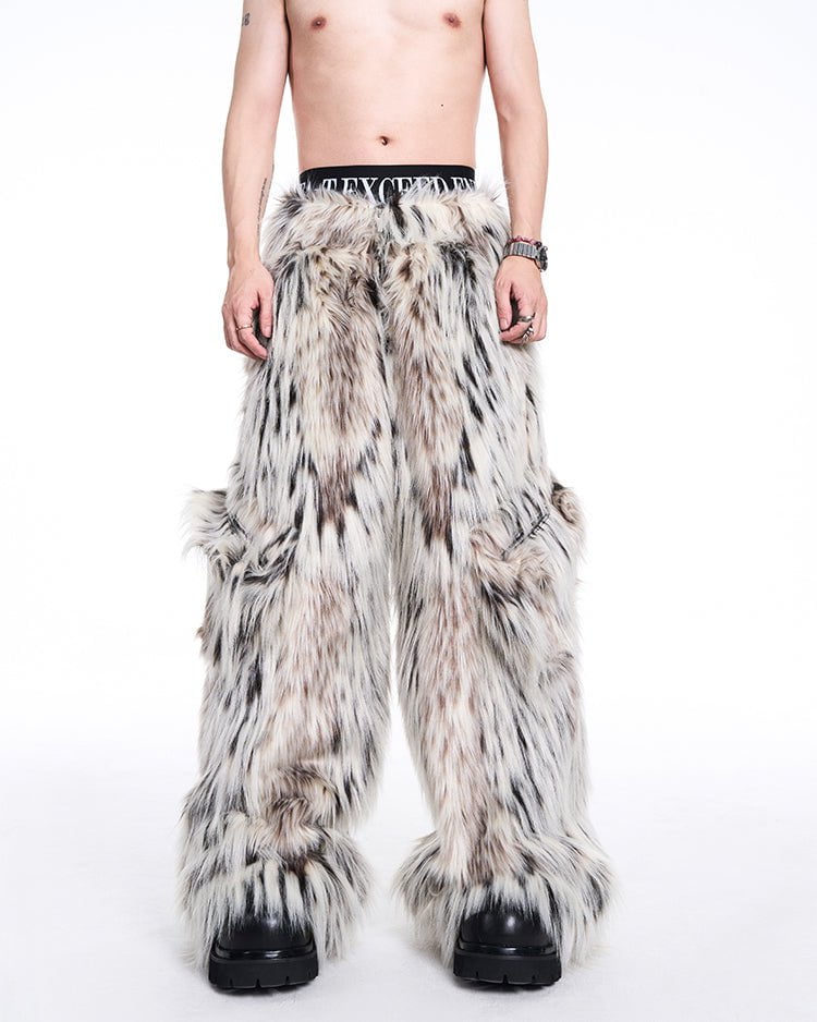 Faux Fur Statement Pants