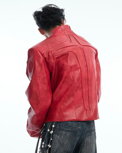 Futuristic Armor-Style Biker Jacket