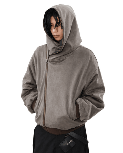 Faux Fur Zip-Up Hoodie