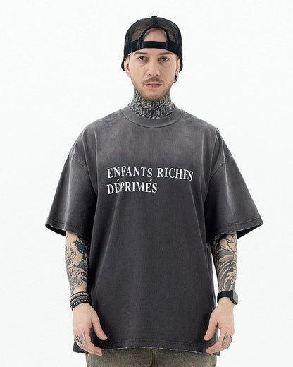Distressed Gradient Vintage Short Sleeve T-shirt