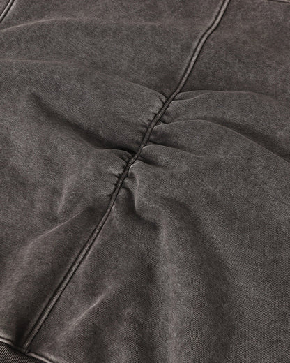 KIIKIO Washed Arc-Sleeve Hoodie