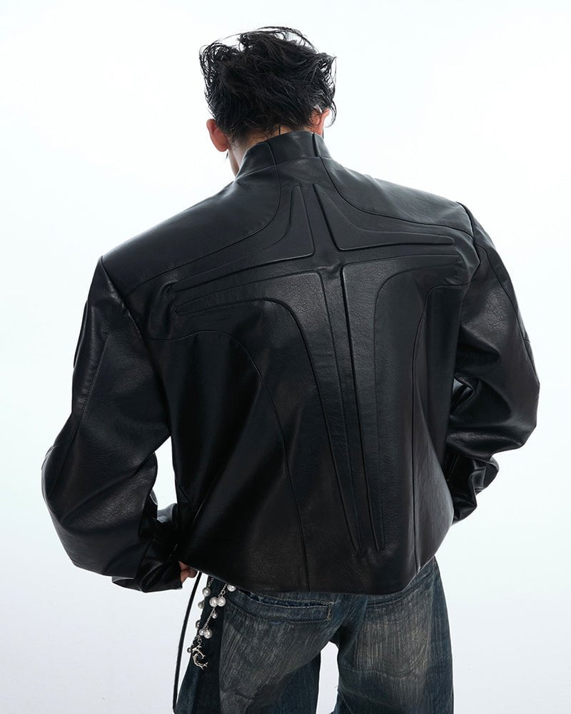 Futuristic Armor-Style Biker Jacket