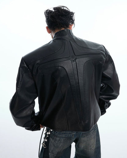 Futuristic Armor-Style Biker Jacket