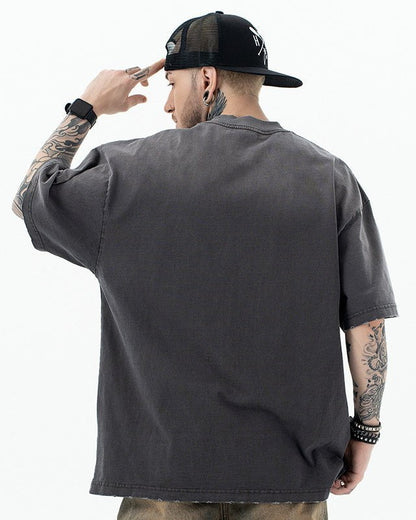 Distressed Gradient Vintage Short Sleeve T-shirt
