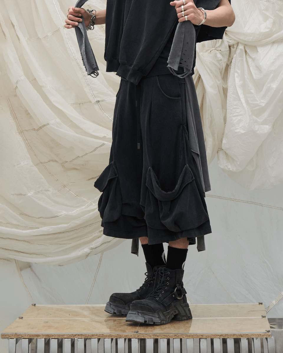 Detachable Flap Utility Sweatpants