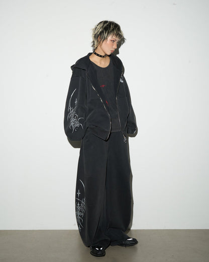 Gothic Tree Graphic Oversized Hoodie