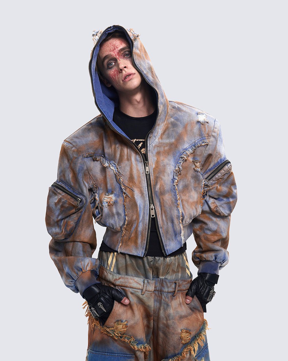Wasteland Hooded Mud-Dye Jacket