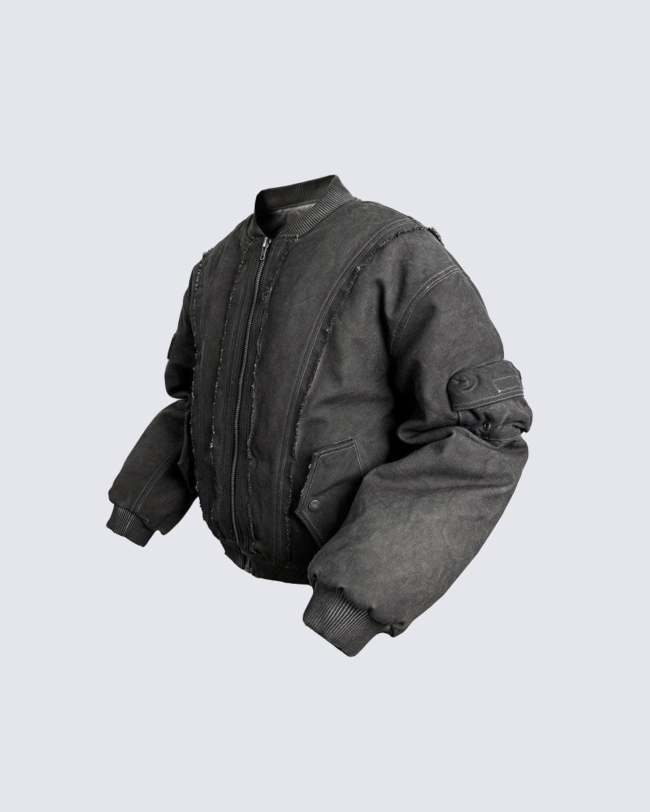 KIIKIO Vintage Street Style Bomber Jacket