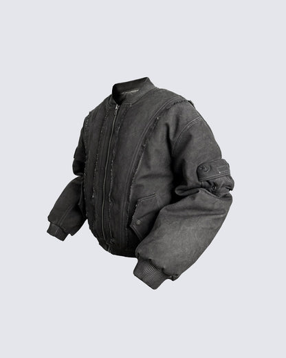 KIIKIO Vintage Street Style Bomber Jacket