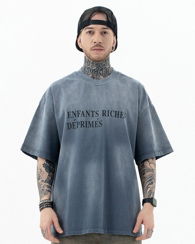 Distressed Gradient Vintage Short Sleeve T-shirt