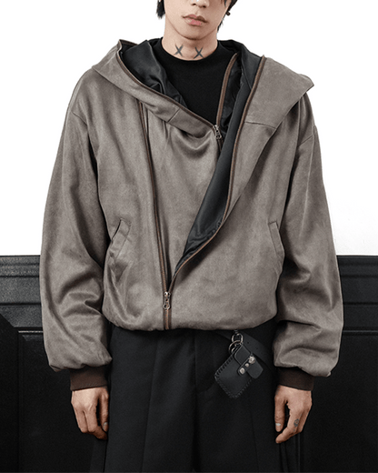 Faux Fur Zip-Up Hoodie