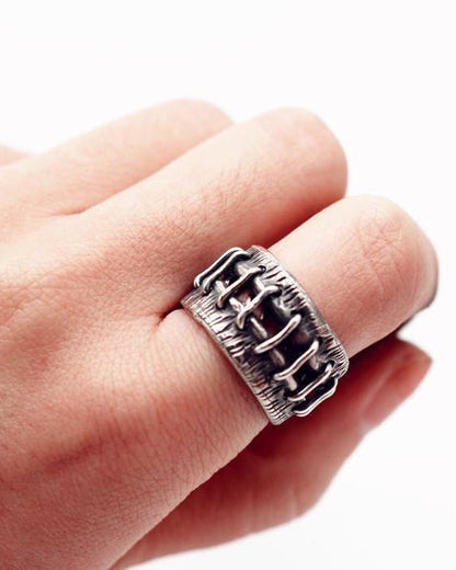 Vintage Industrial Stitched Ring