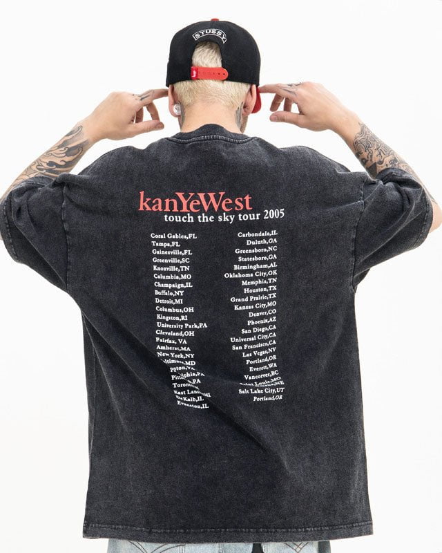 Dropout Bear Print Vintage Short Sleeve T-shirt