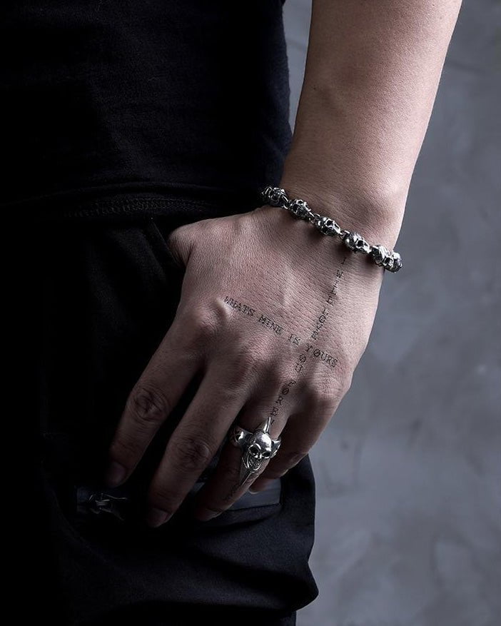 March 2024American Gothic Style Handcrafted Motorcycle Bracelet