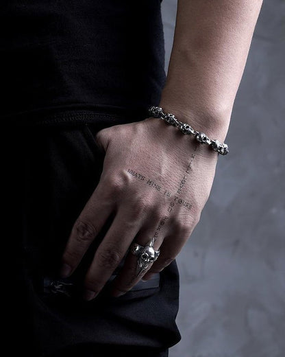 March 2024American Gothic Style Handcrafted Motorcycle Bracelet