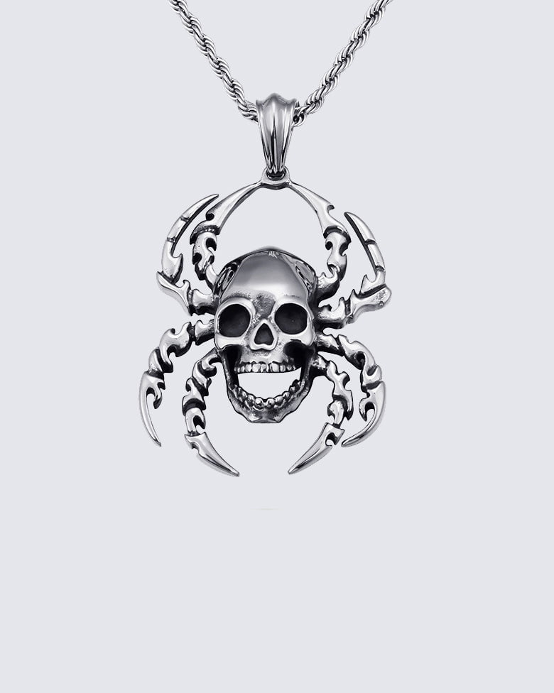 Spider Skull Necklace