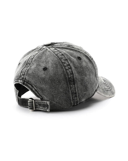Distressed Washed Peaked Cap