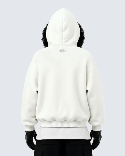 KIIKIO Fur Collar Cozy Hoodie