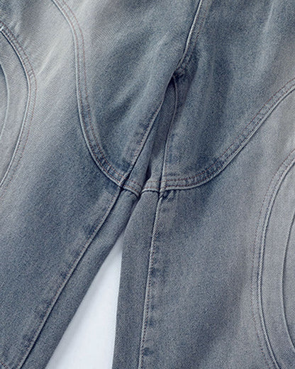 KIIKIO Vintage Style Loose Patchwork Jeans