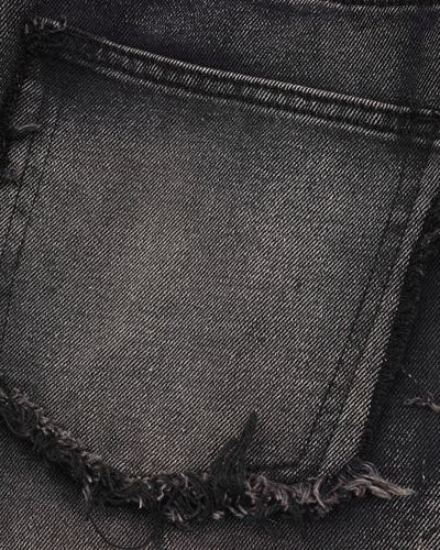 Deconstructed Frayed Edge Wide-Leg Jeans