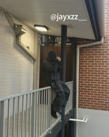 Bold Retro-Washed Black Denim Pants by KIIKIO