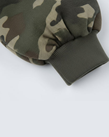 Camouflage  Fur Collar Cotton Jacket