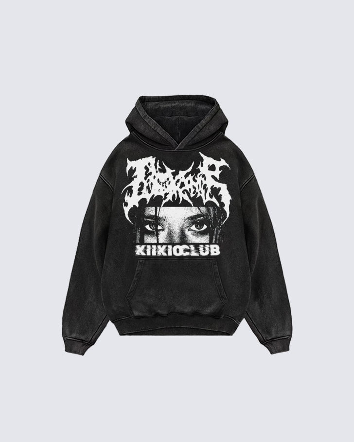 KIIKIOCLUB Street Fashion Print Hoodie
