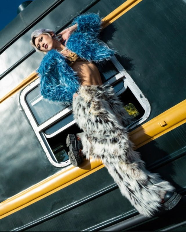 Faux Fur Statement Pants