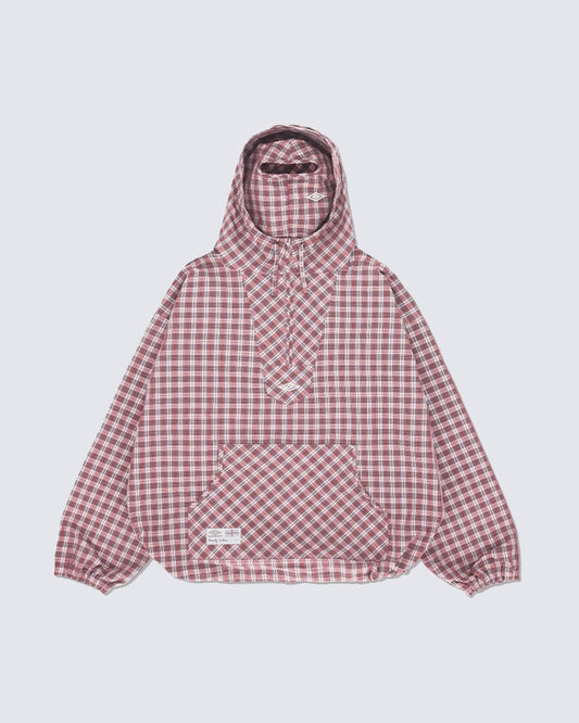 Retro Double-Hood Plaid Pullover Hoodie