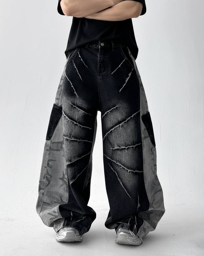 Lightning Camo Washed Blade Jeans