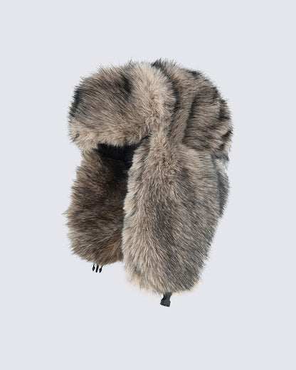 Faux Mink Long-Fur Trapper Hat
