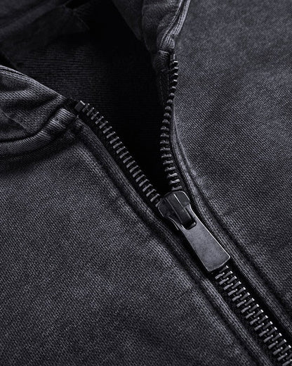 KIIKIOCLUB—Deconstructed Armor Zipper Hoodie