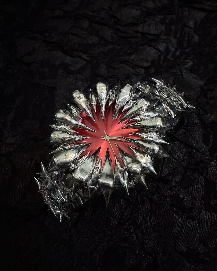 Handmade Irregular Vampire Dragon Scale Spike Soldered Watch