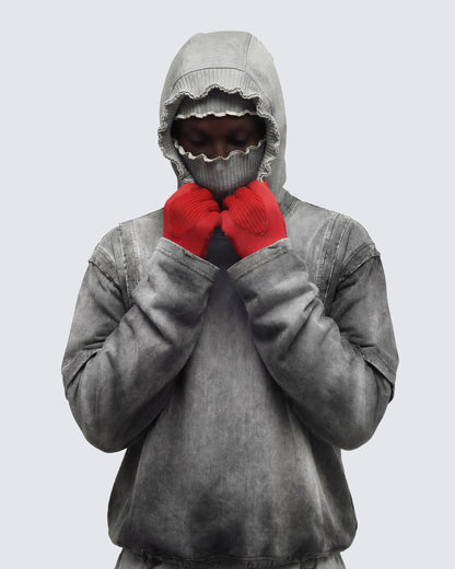 KIIKIO-Vintage Washed Layered Long-T-Shirt