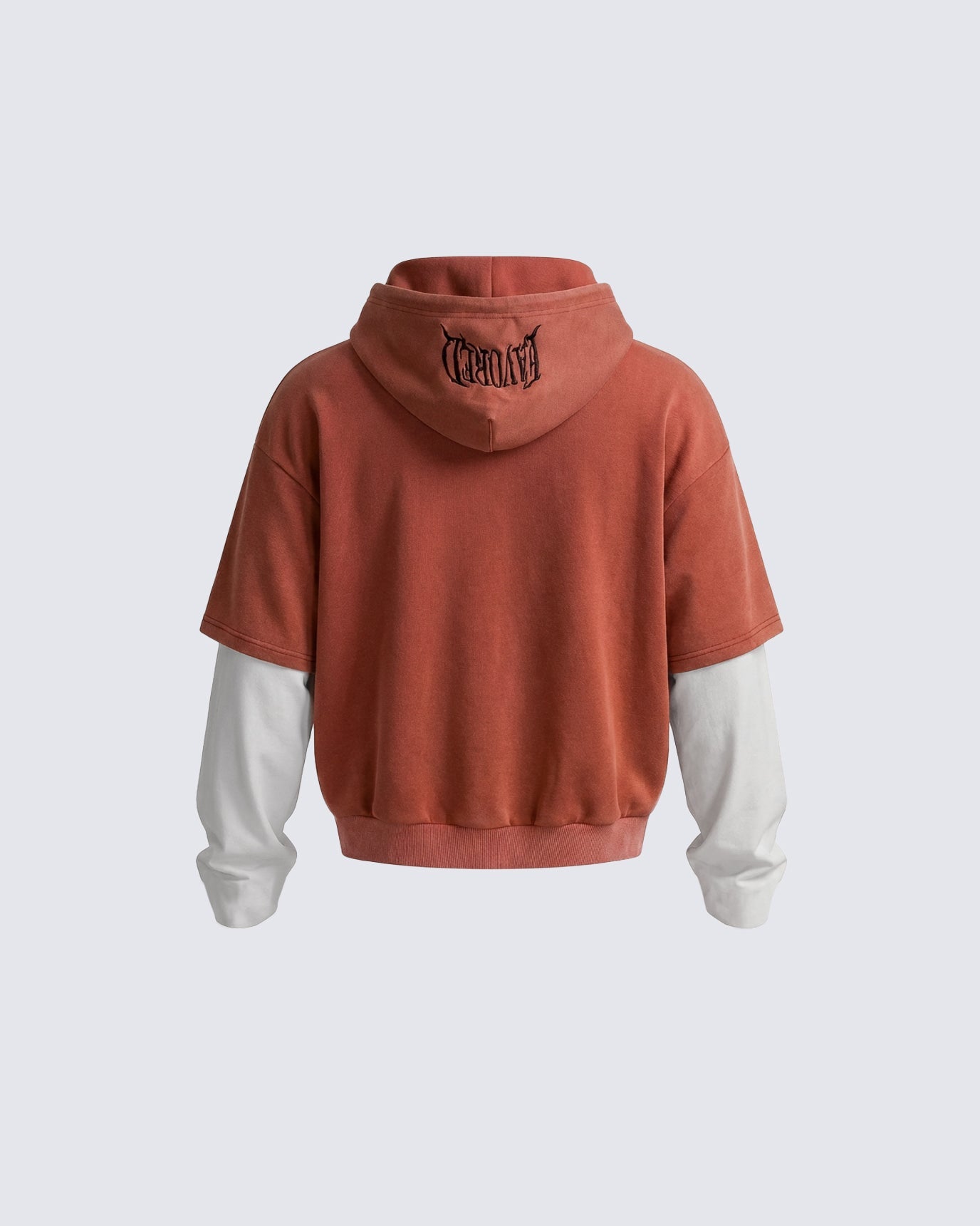 Layered Jersey Hoodie