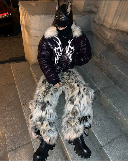 Faux Fur Statement Pants