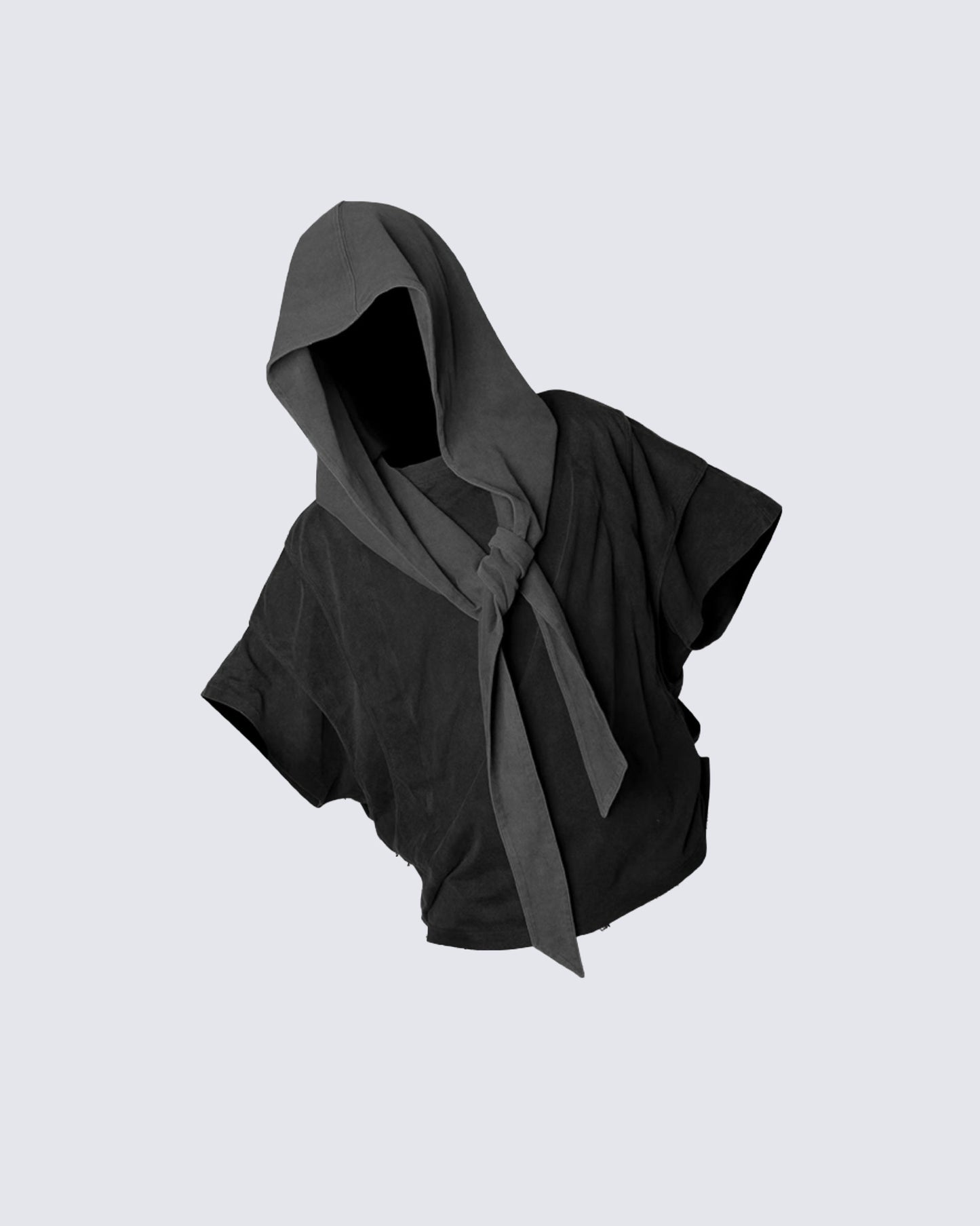 Segmented Wide Cropped Hoodie