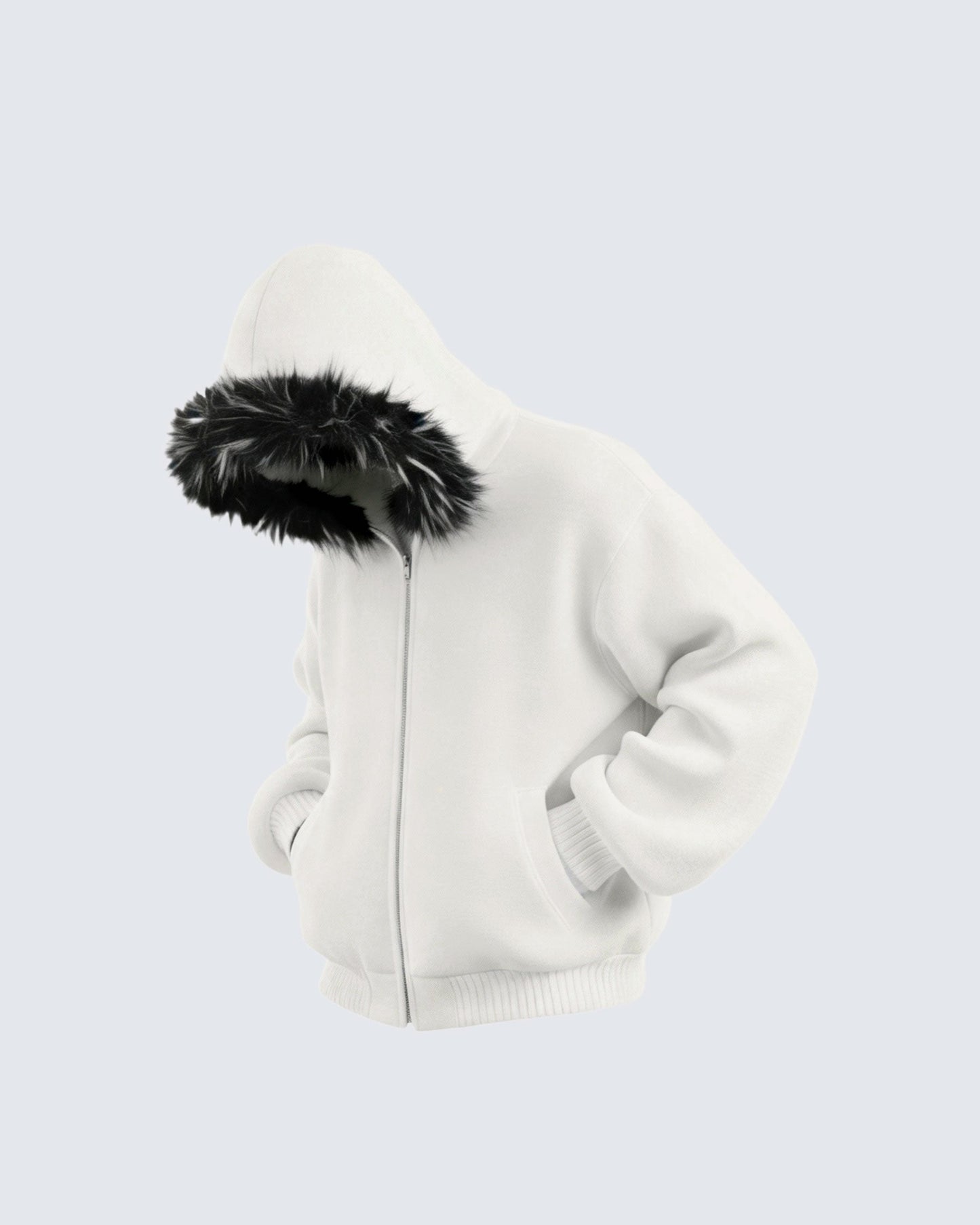 KIIKIO Fur Collar Cozy Hoodie