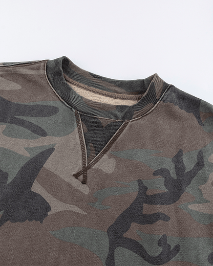 Graffiti Camo Sleeveless Oversized T-Shirt