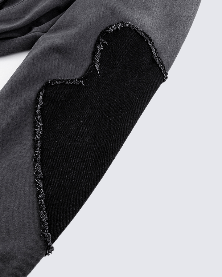 Distressed Star Patchwork Oversized Sweatshirt